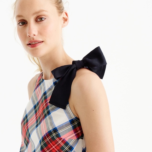 J. Crew Tops - 🎈 HP 🎈J. Crew bow-shoulder top in festive plaid